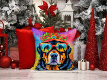 Load image into Gallery viewer, Rottweiler Hippie Dawg Fabric Decorative Pillow