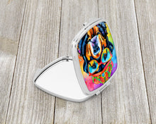 Load image into Gallery viewer, Rottweiler Hippie Dawg Compact Mirror – Stylish Purse Mirror with Artistic Covers