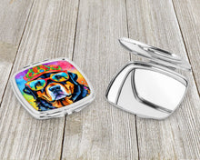 Load image into Gallery viewer, Rottweiler Hippie Dawg Compact Mirror – Stylish Purse Mirror with Artistic Covers