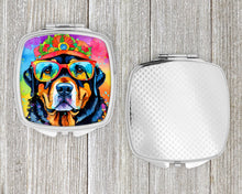Load image into Gallery viewer, Rottweiler Hippie Dawg Compact Mirror – Stylish Purse Mirror with Artistic Covers