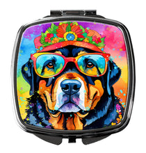 Load image into Gallery viewer, Rottweiler Hippie Dawg Compact Mirror – Stylish Purse Mirror with Artistic Covers