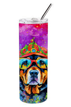 Load image into Gallery viewer, Rottweiler Hippie Dawg Stainless Steel Skinny Tumbler