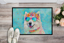 Load image into Gallery viewer, Samoyed Hippie Dawg Doormat - 24x36 Decorative Floor Mat – Indoor/Outdoor Rug with Artistic Flair