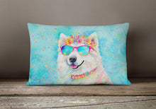 Load image into Gallery viewer, Samoyed Hippie Dawg Fabric Decorative Pillow