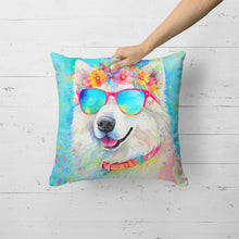 Load image into Gallery viewer, Samoyed Hippie Dawg Fabric Decorative Pillow
