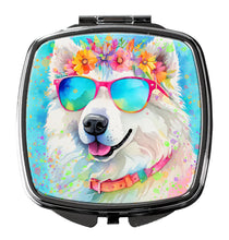 Load image into Gallery viewer, Samoyed Hippie Dawg Compact Mirror – Stylish Purse Mirror with Artistic Covers