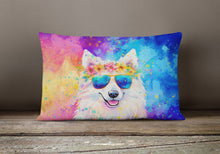 Load image into Gallery viewer, Samoyed Hippie Dawg Fabric Decorative Pillow