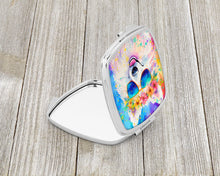Load image into Gallery viewer, Samoyed Hippie Dawg Compact Mirror – Stylish Purse Mirror with Artistic Covers