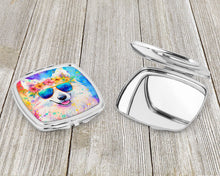 Load image into Gallery viewer, Samoyed Hippie Dawg Compact Mirror – Stylish Purse Mirror with Artistic Covers