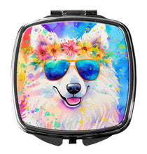 Load image into Gallery viewer, Samoyed Hippie Dawg Compact Mirror – Stylish Purse Mirror with Artistic Covers
