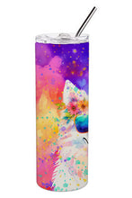 Load image into Gallery viewer, Samoyed Hippie Dawg Stainless Steel Skinny Tumbler
