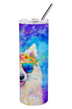 Load image into Gallery viewer, Samoyed Hippie Dawg Stainless Steel Skinny Tumbler