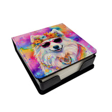 Load image into Gallery viewer, Samoyed Hippie Dawg PU Leather Note Paper Holder