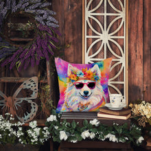Load image into Gallery viewer, Samoyed Hippie Dawg Fabric Decorative Pillow