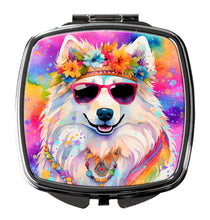 Load image into Gallery viewer, Samoyed Hippie Dawg Compact Mirror – Stylish Purse Mirror with Artistic Covers