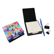 Load image into Gallery viewer, Samoyed Hippie Dawg PU Leather Note Paper Holder