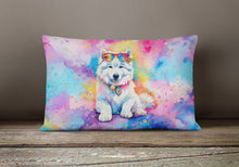 Load image into Gallery viewer, Samoyed Hippie Dawg Fabric Decorative Pillow