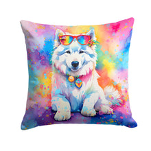 Load image into Gallery viewer, Samoyed Hippie Dawg Throw Pillow - 14x14 Decorative Pillow – Art for Your Home &amp; Patio