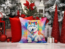 Load image into Gallery viewer, Samoyed Hippie Dawg Fabric Decorative Pillow