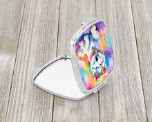 Load image into Gallery viewer, Samoyed Hippie Dawg Compact Mirror – Stylish Purse Mirror with Artistic Covers