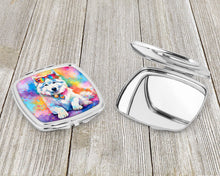 Load image into Gallery viewer, Samoyed Hippie Dawg Compact Mirror – Stylish Purse Mirror with Artistic Covers