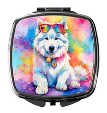 Load image into Gallery viewer, Samoyed Hippie Dawg Compact Mirror – Stylish Purse Mirror with Artistic Covers
