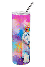 Load image into Gallery viewer, Samoyed Hippie Dawg Stainless Steel Skinny Tumbler