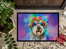 Load image into Gallery viewer, Schnauzer Hippie Dawg Doormat - 24x36 Decorative Floor Mat – Indoor/Outdoor Rug with Artistic Flair