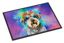Load image into Gallery viewer, Schnauzer Hippie Dawg Doormat - 24x36 Decorative Floor Mat – Indoor/Outdoor Rug with Artistic Flair