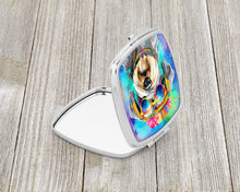Load image into Gallery viewer, Schnauzer Hippie Dawg Compact Mirror – Stylish Purse Mirror with Artistic Covers