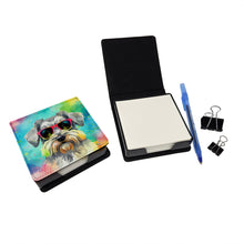 Load image into Gallery viewer, Schnauzer Hippie Dawg PU Leather Note Paper Holder