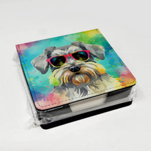 Load image into Gallery viewer, Schnauzer Hippie Dawg PU Leather Note Paper Holder