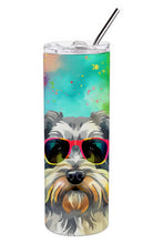 Load image into Gallery viewer, Schnauzer Hippie Dawg Stainless Steel Skinny Tumbler