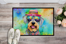 Load image into Gallery viewer, Schnauzer Hippie Dawg Doormat - 24x36 Decorative Floor Mat – Indoor/Outdoor Rug with Artistic Flair