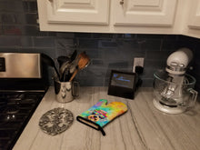 Load image into Gallery viewer, Schnauzer Hippie Dawg Oven Mitt