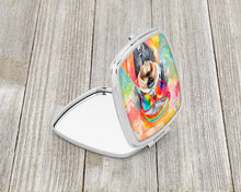 Load image into Gallery viewer, Schnauzer Hippie Dawg Compact Mirror – Stylish Purse Mirror with Artistic Covers