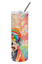 Load image into Gallery viewer, Schnauzer Hippie Dawg Stainless Steel Skinny Tumbler