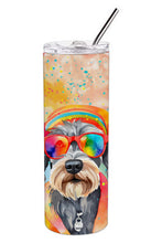 Load image into Gallery viewer, Schnauzer Hippie Dawg Stainless Steel Skinny Tumbler
