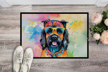 Load image into Gallery viewer, Scottish Terrier Hippie Dawg Doormat - 24x36 Decorative Floor Mat – Indoor/Outdoor Rug with Artistic Flair