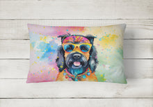 Load image into Gallery viewer, Scottish Terrier Hippie Dawg Fabric Decorative Pillow