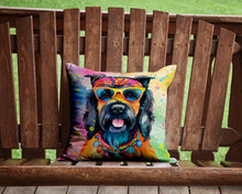 Load image into Gallery viewer, Scottish Terrier Hippie Dawg Throw Pillow - 14x14 Decorative Pillow – Art for Your Home &amp; Patio