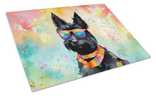 Load image into Gallery viewer, Scottish Terrier Hippie Dawg Glass Cutting Boards – Durable, Decorative Kitchen Art Large