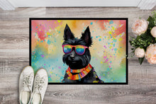 Load image into Gallery viewer, Scottish Terrier Hippie Dawg Doormat - 18X27 Indoor / Outdoor Rug | Made in USA