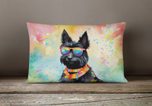 Load image into Gallery viewer, Scottish Terrier Hippie Dawg Fabric Decorative Pillow