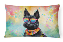 Load image into Gallery viewer, Scottish Terrier Hippie Dawg Fabric Decorative Pillow