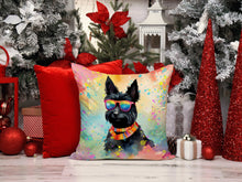 Load image into Gallery viewer, Scottish Terrier Hippie Dawg Fabric Decorative Pillow