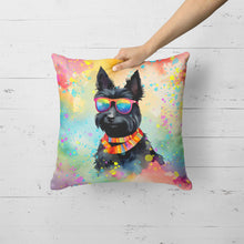 Load image into Gallery viewer, Scottish Terrier Hippie Dawg Fabric Decorative Pillow