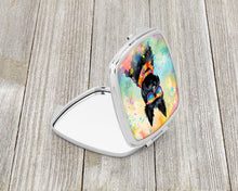 Load image into Gallery viewer, Scottish Terrier Hippie Dawg Compact Mirror – Stylish Purse Mirror with Artistic Covers