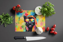 Load image into Gallery viewer, Scottish Terrier Hippie Dawg Glass Cutting Boards – Durable, Decorative Kitchen Art Large