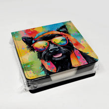 Load image into Gallery viewer, Scottish Terrier Hippie Dawg PU Leather Note Paper Holder